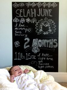 selah june 2 month sign