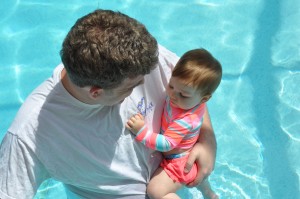 SJ and dad in pool 5