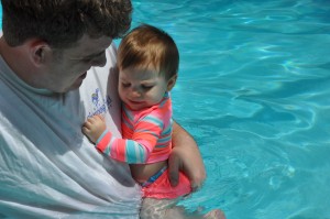 SJ and dad in pool 6