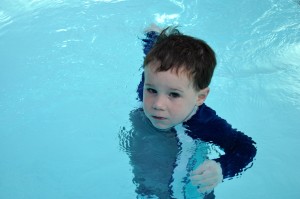 Sebastian in pool 1