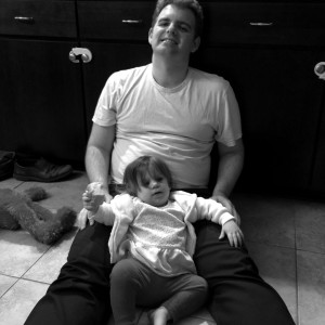 sj and daddy2 bw